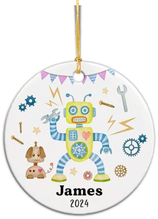 Roboter Weihnachten Deko Weihnachtsbaumschmuck Mit Schnur Weihnachtsdeko Keramik Weihnachtsschmuck