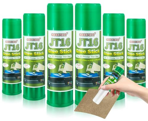 XZN 3D Drucker Klebestift,3D Drucker Kleber,PVP Hochfester Klebstoff für Heißbetten,Verhindert Warping,Leicht abwaschbar,Leichtes AblöSen,Kompatibel mit PLA, ABS und PETG Filament,6 Stück à 36 g