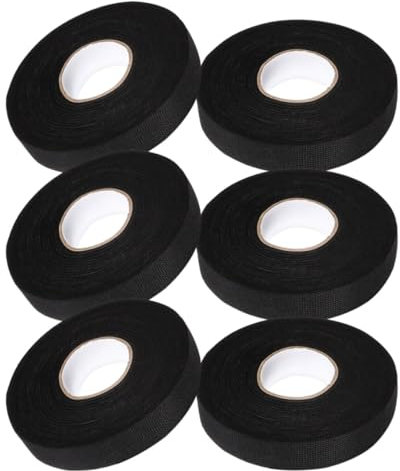 JECOMPRIS Tape 1 Satz Klebeband Für Kabelbäume Im Automobilbereich Drahtklammern Kleben Kabelband Band Mit Hoher Hitze Klebeband Mit Kleber Gurtband Kabelbinder Black Polyestertuch 6 Rollen