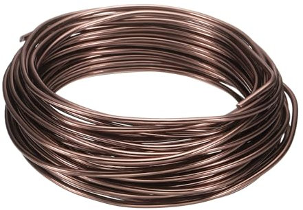 QUARKZMAN Filo Bonsai 2.5mm Calibro 10m Lunghezza Filo di Alluminio Anodizzato Flessibile per Attrezzi Bonsai, Alberi, Giardino, Orticoltura, Paesaggistica, Piantagione, Marrone