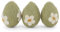 Én Gry & Sif Ostereier aus Filz mit Blümchen Filzeier Ostern-Deko - 3 Stück bunt, fair Trade Handmade (kleine Eier - grün)