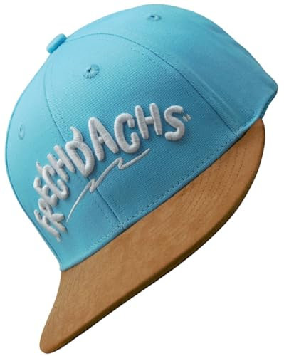 Kinder Snapback Cap Frechdachs (Junior, Kids, optimale Passform, Kappe, Jungs, Unisex) (DE/NL/SE/PL, Alter, Einheitsgröße, Hellblau)