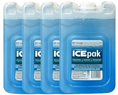 Cryopak ICEpak – Bloc Réfrigérant Rigide Réutilisable pour Glacières et Sacs Isothermes, sans BPA, Non Toxique, Compatible Congélateur
