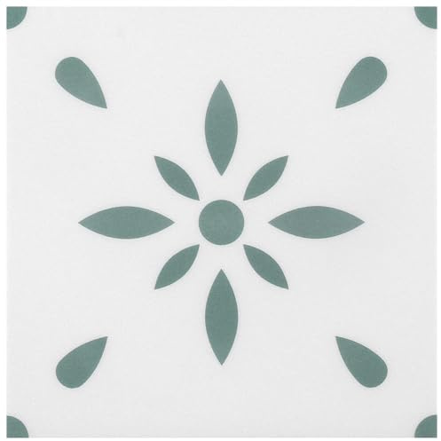 Suelo de vinilo, 20 x 20 cm, 10 unidades, paneles de cocina, impermeables, extraíbles, adhesivos decorativos para azulejos (verde)