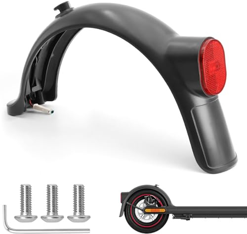 Xisair Hinterer Kotflügel + LED-Rücklicht-Kit für Xiaomi Scooter 4 Pro, Integriertes Set Ohne Zusätzliche Installation, Zubehör für Elektroroller, Schwarz