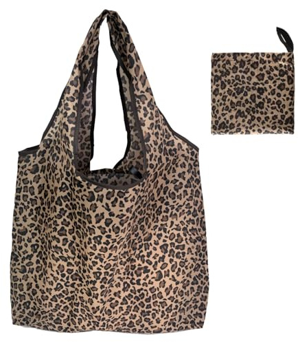 QYHON Shopper Tasche Damen Groß – Stylische Leo Tasche mit Leo Print | Leopardenmuster, Einkaufstasche & Einkaufskorb, Robuste Schultertasche, Für Arbeit, Schule & Alltag