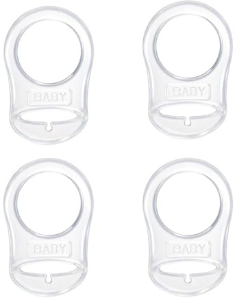 Pulsante di Silicone Anello,4 Pcs Adattatore per Clip Supporto Porta Ciuccio, Anello Adattatore per Ciuccio, Anello Adattatore Clip in Silicone