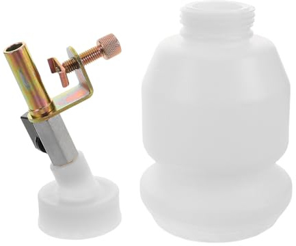 Ipetboom Bouteille de Liquide de Frein Automatique 1l avec Bec Verseur Métallique Coudé, Bidon D'huile Renforcé Anti-Fuite pour Entretien Voiture, Outil Polyvalent de Vidange Rapide