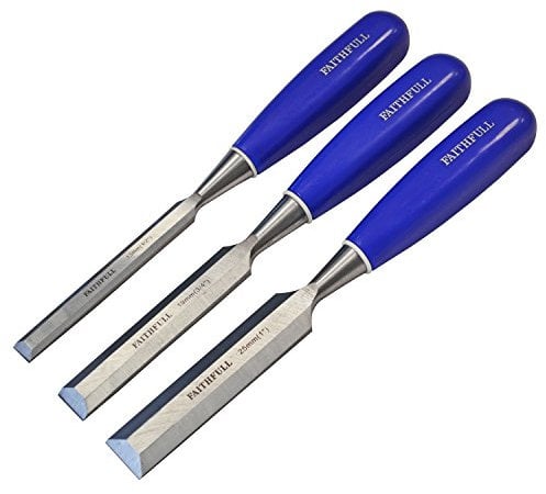 Faithfull Blue B/E Chisel Set(3) Blister Carded