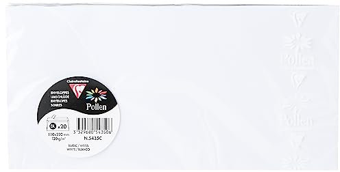 Clairefontaine 5435C Briefumschläge DINlang 120g/qm VE=20 Stück weiß