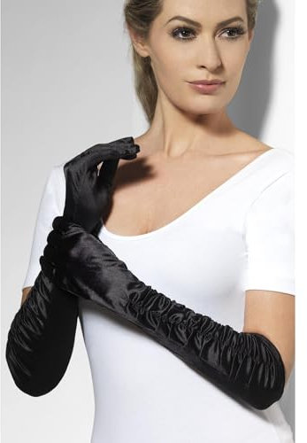 Temptress Gloves, Black, Long 46cm/18