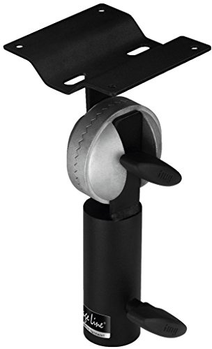 MONACOR PAST-68/SW Aufsteck-Neigeadapter mit Montageplatte schwarz, 110090