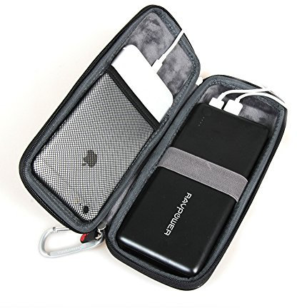 For Anker Astro E6 E7 Ultra-High Capacity 3-Port 4A PowerCore+ 26800 Premium Compact Portable Charger External Battery Power Bank Travel EVA Hard Protective Case Carrying Pouch Cover Bag Compact sizes by Hermitshell