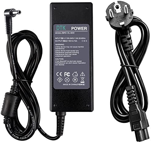 DTK 19V 4.74A 90W Alimentation Ordinateur Portable pour Toshiba Lenovo Medion ASUS Chargeur Micro AC Adaptateur Connecteur【5.5 * 2.5mm】