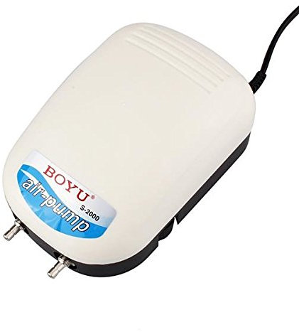 ADAALEN BOYU S-2000 Aquarium Air Pump Big Air Displacement 2x4L/Min 3W
