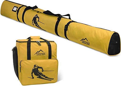 normani Skiset Kombiset Skitasche und Skischuhtasche 170 cm und 200 cm Farbe Gelb Größe 170 cm
