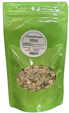 Erbsenflocken 500ml - das natürliche Leckerli für Kaninchen, Zwergkaninchen, Meerschweinchen, Ratten, Hamster, Mäuse und Chinchillas, UVM