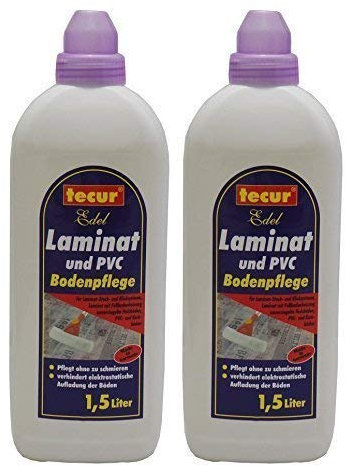 Preisjubel 2 x 1,5L tecur Edel Laminat und PVC Bodenpflege, Laminatpflege Laminatreiniger