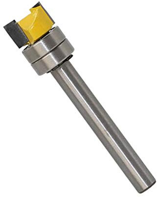 perfeclan Bündigfräser/Nutfräser/Schaftfräser mit Kugellager aus Hartmetall, Schaft 6mm, #1