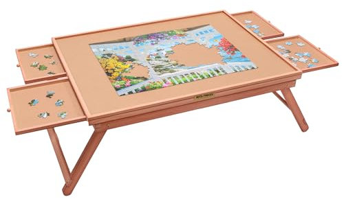 Bits and Pieces Plateau en Bois Puzzle Standard Lounger avec Couvercle Lisse Panneaux de Fibres Surface de Travail Puzzle système de Stockage