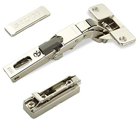 2 x SOTECH cerniere universali Salice con foratura a 110° T52 per porte arrotondate, in battuta e profilate con altezza piastra lineare 6 mm