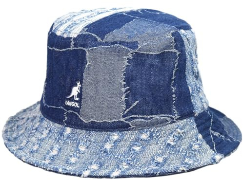 Kangol Denim Mashup Bucket Fishing Hat Women/Men - Sun Summer Cloth Spring-Summer