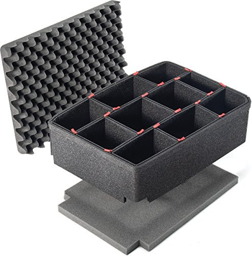 Peli 1535 TrekPak Trennwandset, Original Air Case Zubehör, Kompatibel Air 1535, Farbe: Schwarz