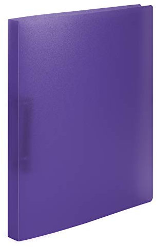 HERMA Archivador de anillas A4 morado y morado translúcido, juego de 3 unidades, estrecho, 2 anillas, 25 mm de ancho, archivador de anillas de plástico con soporte de sujeción para niños, niños y