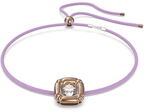 Swarovski Dulcis Halskette, Violette Damenhalskette mit Anhänger und Strahlendem Kristall