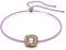 Swarovski Collier Dulcis, cristal central taille coussin et monture moulée brillante, placage de ton or rosé