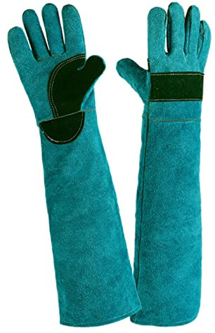 Bissfeste Handschuhe Für Den Umgang Mit Tieren, Anti-Biss-Handschuhe Lederhandschuhe Trainierbare Haustierfütterung Anti-Biss-Schutzhandschuhe Zum Schweißen Gartenpflege Langlebige Schutzhandschuhe