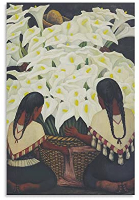 TEXPACK Social Realist Painter Diego Rivera Calla Lily Lieferant Poster Wandkunst Bild Malerei Poster Leinwand Druck Poster Kunstwerke Raumdekoration 40 x 60 cm