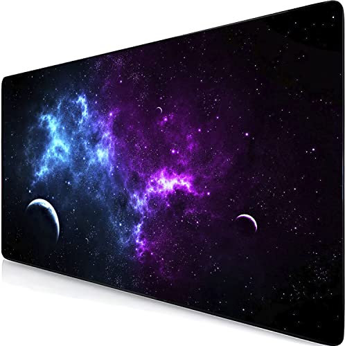 Retoo Mauspad XXL, 785 x 400 mm, Groß Mauspad Gaming mit Motiv Kosmos, Schreibtischunterlage, Spezielle Oberfläche, Verbessert Präzision Geschwindigkeit, Fransenfreie Ränder Tischunterlage Large Size