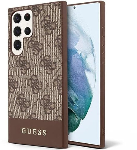 Hülle Guess GUHCS23LG4GLBR Samsung S23 Ultra S918 braun 4G Stripe Collection