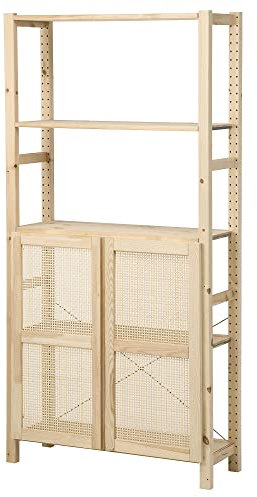 Ikea IVAR Regal mit Türen, 89x30x179 cm, Kiefer