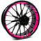 18-teiliges Set Felgenrandaufkleber Sticker für Motorrad Auto Felgen Design Komplett Set Felgenaufkleber für 15 16 17 18 19 Zoll MR020 (05 Neon Pink)