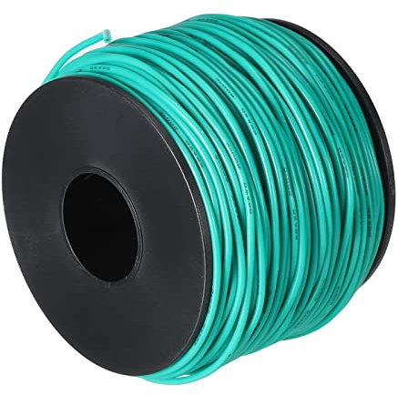 sourcing map 22 Gauge Silicone Wire 22AWG Stranded Wire High Temperature Hookup Tinned Copper 75m/246ft Green Spool for Model Wiring, DIY Wiring