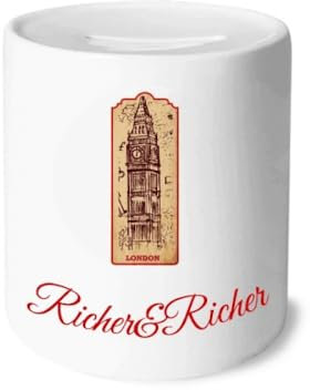 Big Ben England Wahrzeichen Flagge Muster reich und reich Bank Spardose Münze