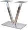 Tischgestell Edelstahl Tischkufen V-Form/X-Form, Tischuntergestell Tischfuß Tischbein Legs Schwerlast Design Kreuzgestell Doppeltischfuß Silber Untergestell Tischkufe Set Bankgestell (V-form 70cm)