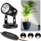 Led Spot Lights Indoor Uplighting - Dimmable Up Lights Spotlight, 3W Floor Spot Lights Uplights Indoor Accent Light for Plants, 3 Color Lighting Modes & Auto On/Off Timer Function (1 Pack)