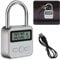Aoreun Digitale Zeitschloss, Wiederaufladbares USB Sicherheits Vorhängeschloss, Time Lock Intelligentes mit Seil mit LCD-Display, Metall-Timer-Schloss für Verhindere Schlechte Gewohnheiten