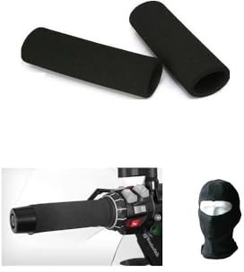 Compatible avec Kymco AK 550 Couvre-poignées pour accélérateur, guidon en néoprène manches en éponge pour poignées chauffées également, antidérapantes, universelles, 12 x 4,2 cm