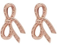Olivia Burton Women's BOW Collection Stud Earrings in Rose Gold - OBJVBE36