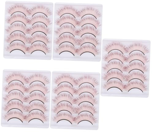 MAGICLULU 25 Paires faux cils colorés maquillage faux cils cosplay 5d extensions de maquillage des cils pente se déployer 3d Imitation