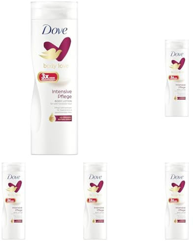 Dove Body Lotion Intensive Pflege für sehr trockene Haut mit 3x mehr Feuchtigkeit 400 ml 1 Stück (Packung mit 5)