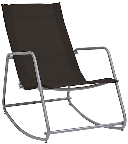 Furniture Home Tools Gartenschaukelstuhl, schwarz, 95 x 54 x 85 cm, Textilene