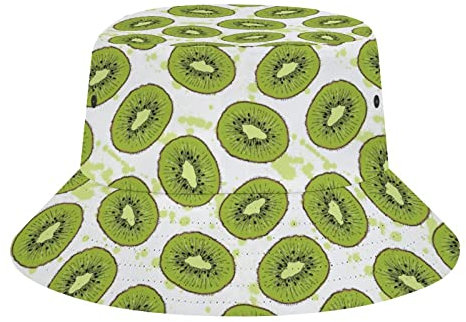 874 Anglerhut Kiwi-Fruchtmuster Fischerhut Unisex Fischerhüte Sonnenschutz Eimer Hut Für Reisen Camping Wandern