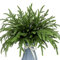 KKSTY 30 Pcs Christmas Real Touch Norfolk Pine Stem, 15Inch Artificial Needle Branches Faux Evergreen Sprigs Fake Foliage Greenery Picks for Xmas Garland Wreath DIY Crafts Home Decor