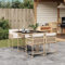 Keyroto Rattan Sitzgruppe für 4 Personen, Gartenmöbel Polyrattan, Gartentisch mit 4 Stühlen & Kissen, Gartengarnitur Sitzgarnitur, Essgruppe Outdoor Terrasse Beige Type-30