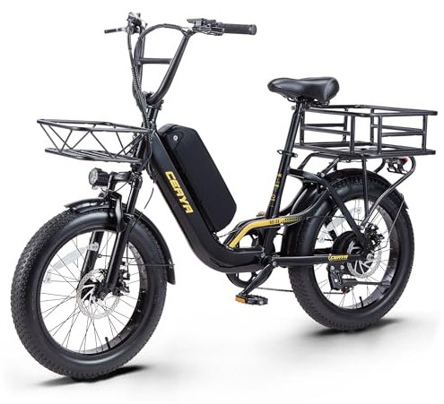 VOZCVOX E Bike Herren Damen 20 Zoll Ebike Elektrofahrrad Für Erwachsene Fat E-Fahrrad Mit 48V15AH Lithium-Akku,7-Gang-All-Terrain Ebikes 25km/h,Reichweite Bis Zu 45-60 Km R8SE